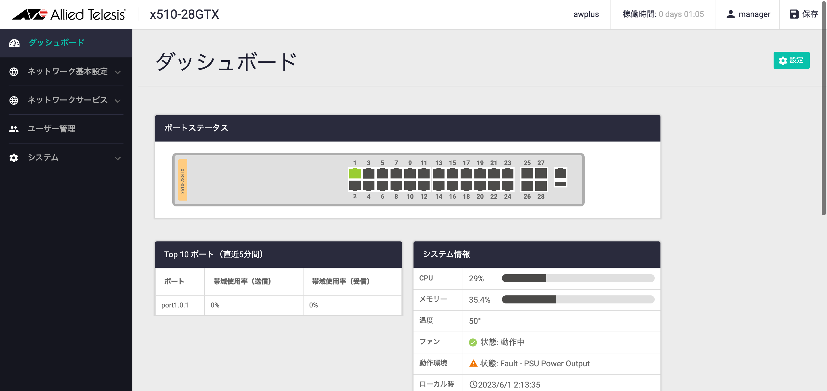 ダッシュボード